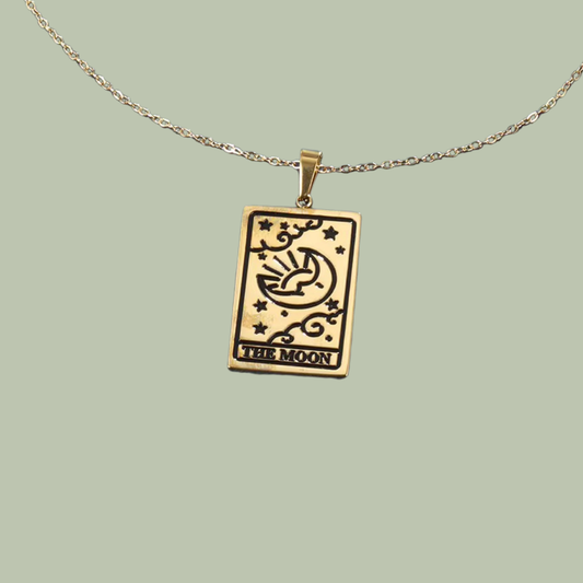 The Moon Tarot Card Necklace